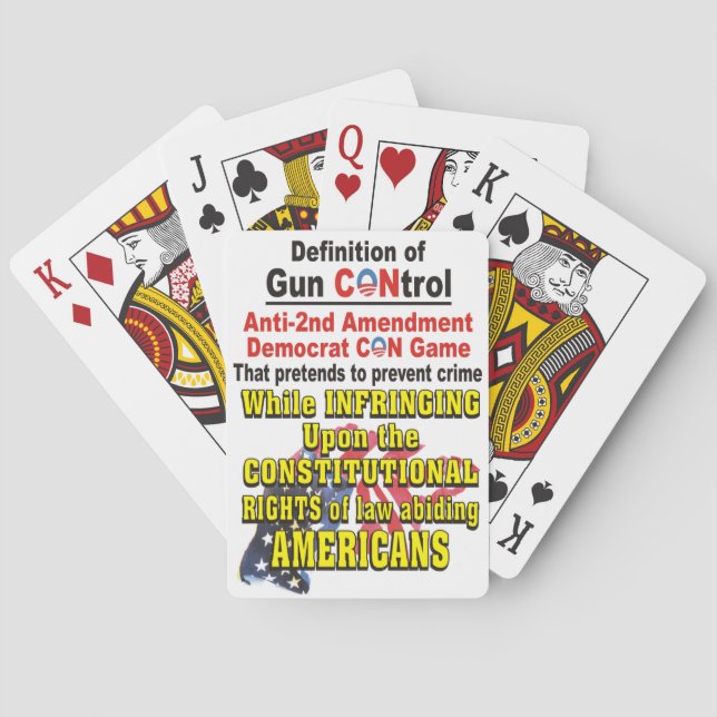 Gun Control Anti Second Amendment Democrats Cards (Back)