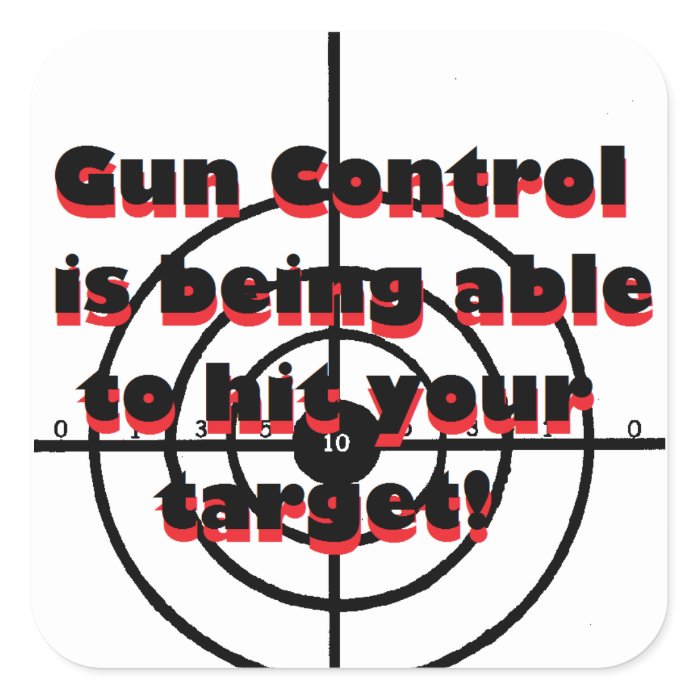 Gun Control Being able to hit your target Stickers