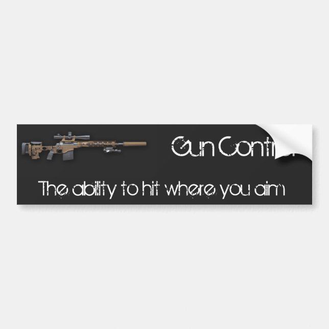 Gun Control Bumper Sticker (Front)