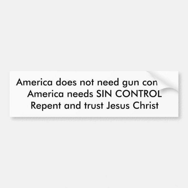 Gun Control Bumper Sticker (Front)