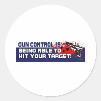 Gun-Control Classic Round Sticker