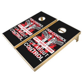 Gun Control Cornhole Set