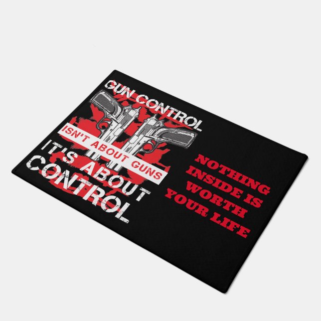 Gun Control Doormat (Angled)