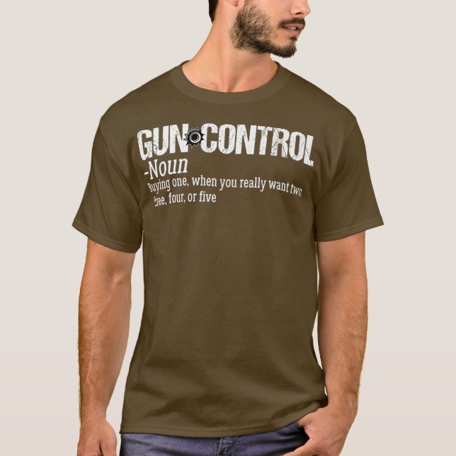 Gun Control Funny Definition 2nd Amendment T-Shirt (Front)