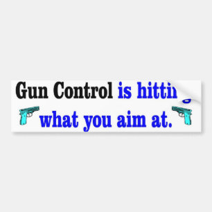 gun control hitting bumper sticker