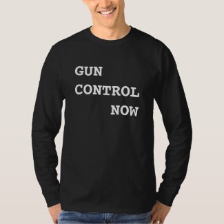 Gun Control Now, bold white text, Protest March T-Shirt