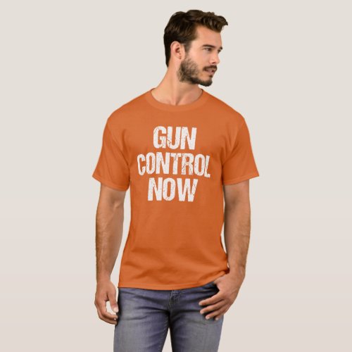 Gun Control Now Orange T_Shirt