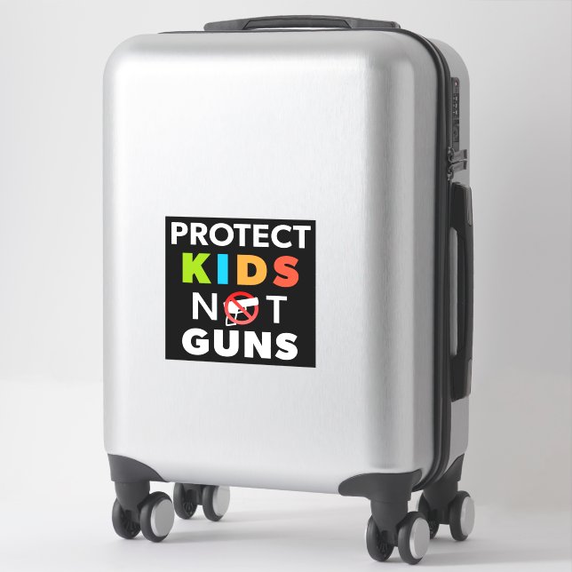 Gun Control - Protect Kids Not Guns Violence Sticker (Suitcase)