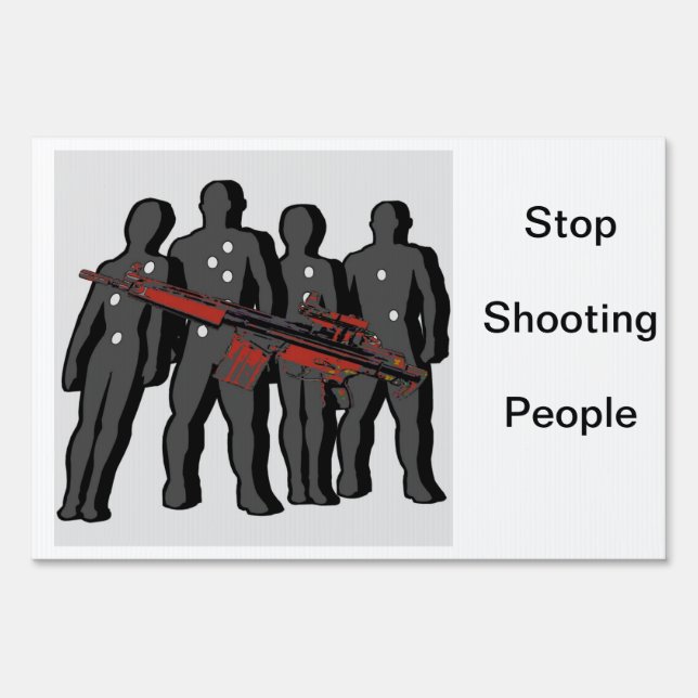 Gun Control Protest Yard Sign (Front)