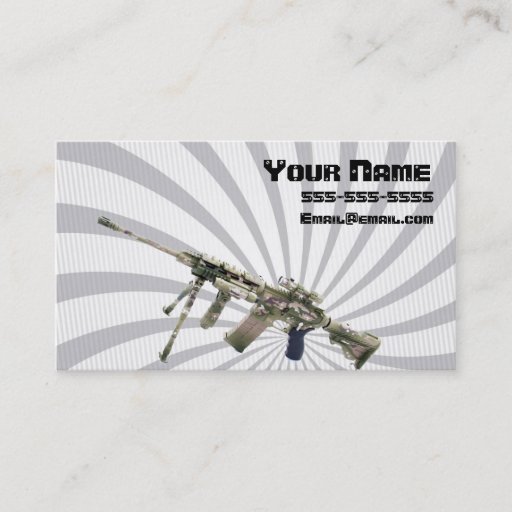 Customizable Gun dealer business card