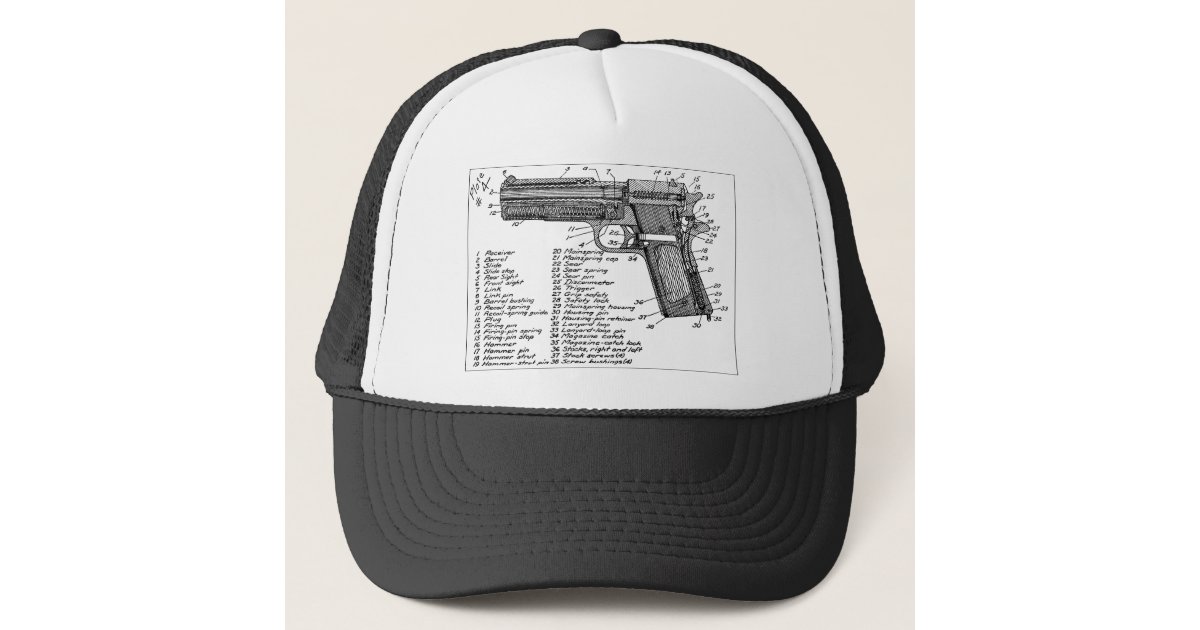 Gun Diagram Trucker Hat Zazzle