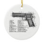 Gun Diagram V2 Ceramic Ornament