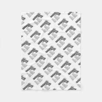 Gun Diagram V2 Fleece Blanket