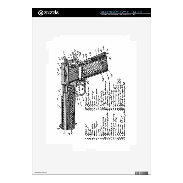 Gun Diagram V2 iPad 3 Skin