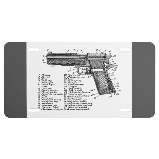 Gun Diagram V2 License Plate (Front)