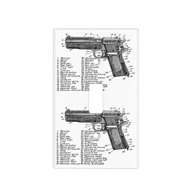 Gun Diagram V2 Light Switch Cover (Front)