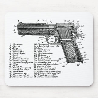 Gun Diagram V2 Mouse Pad