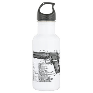 Gun Diagram V2 Water Bottle