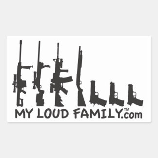 Gun Family - My Loud Family Decals Rectangular Sticker