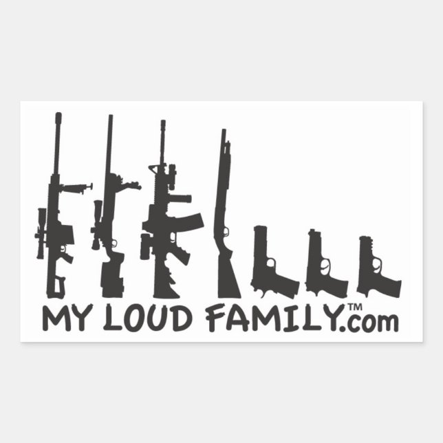 Gun Family - My Loud Family Decals Rectangular Sticker (Front)