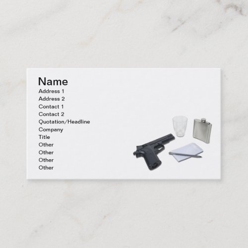 Gun Flask Notebook Business Card Template