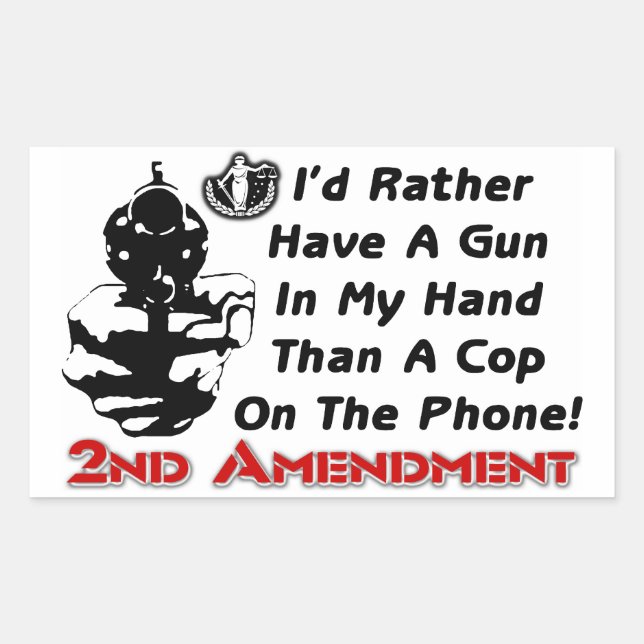 Gun In My Hand! Rectangular Sticker (Front)