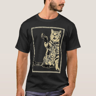 Gun Kitty Funny Cat T-Shirt