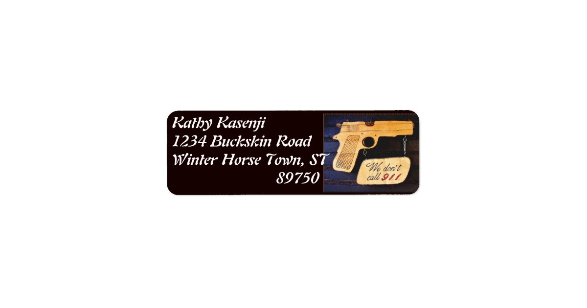 Gun Label Zazzle