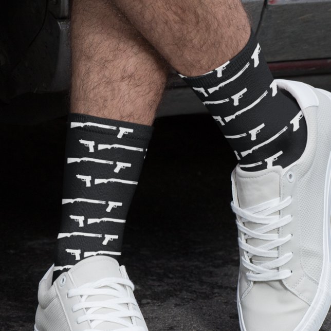 Gun Lover Shooting Shooter Pattern Socks (Creator Uploaded)