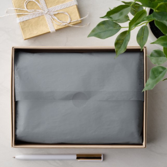 Gun Metal Steel Gray Solid Color Tissue Paper (Gift)