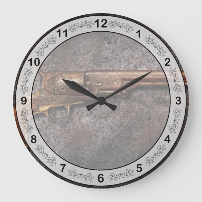 Gun - Model 1851 - 36 Caliber Revolver Large Clock (Front)