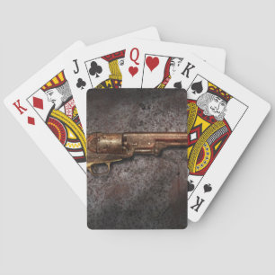 Gun - Model 1851 - 36 Caliber Revolver Poker Cards
