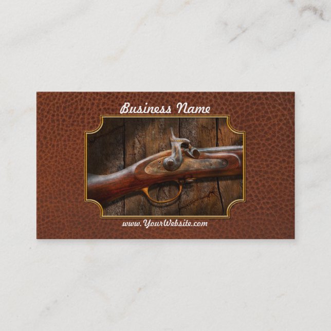 Gun - Musket - London Armory Business Card (Front)