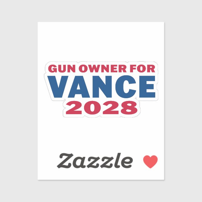 Gun Owner for Vance 2028 Sticker (Sheet)