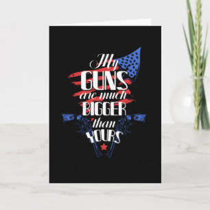 Gun Owner Gun Lover Pistols USA Flag Guns Card