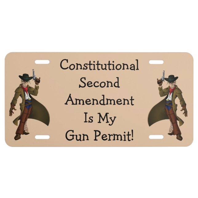 Gun Permit License Plate (Front)