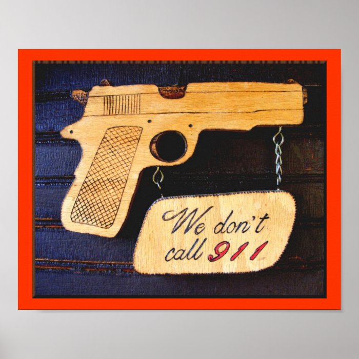 Gun Poster Sign