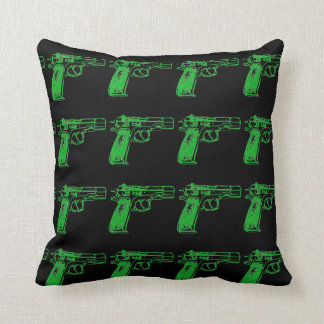 gun print throw pillow