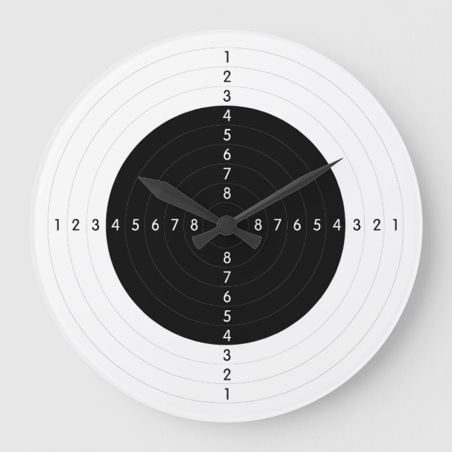 Gun Range Target Large Clock (Front)