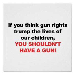 Gun Rights Over Children? You Shouldn't Have a Gun Poster