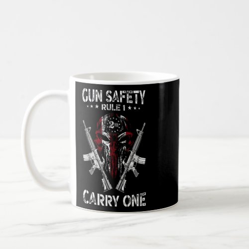 Gun Safety Rule 1 Patriotic 2nd Amendment AR 15 US Coffee Mug