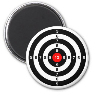 gun shooting range bulls eye target symbol magnet