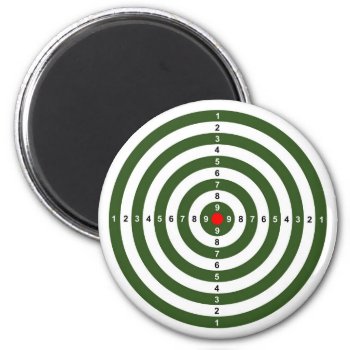 Gun Shooting Range Bulls Eye Target Symbol Magnet by tony4urban at Zazzle