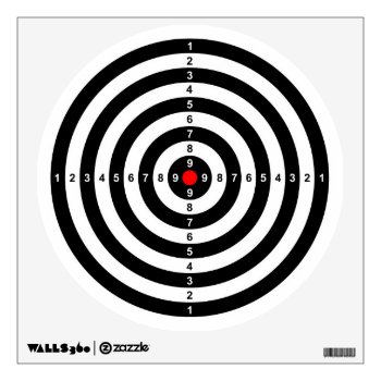 Gun Shooting Range Bulls Eye Target Symbol Wall Decal by tony4urban at Zazzle