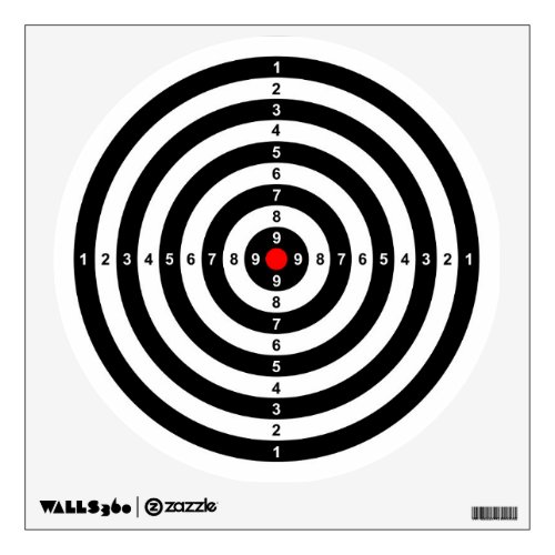 gun shooting range bulls eye target symbol wall decal
