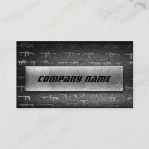 Customizable Firearms business card