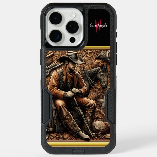 Gun_Slinging Cowboy Wild West Portrait iPhone 15 Pro Max Case