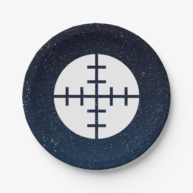 Gun Targets Pictograph Paper Plates (Front)