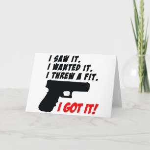 Gun Temper Tantrum Card