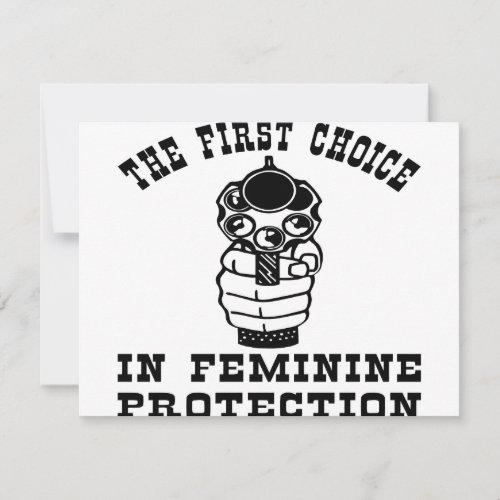 Gun The First Choice In Feminine Protection Invite